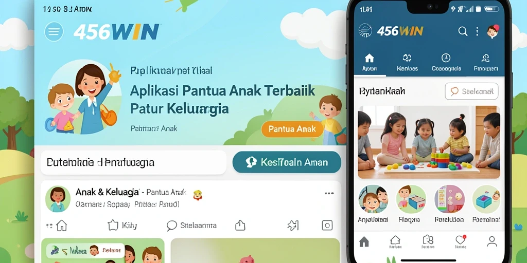 Tampilan antar muka aplikasi 456WIN dengan fungsi Pantau Anak.