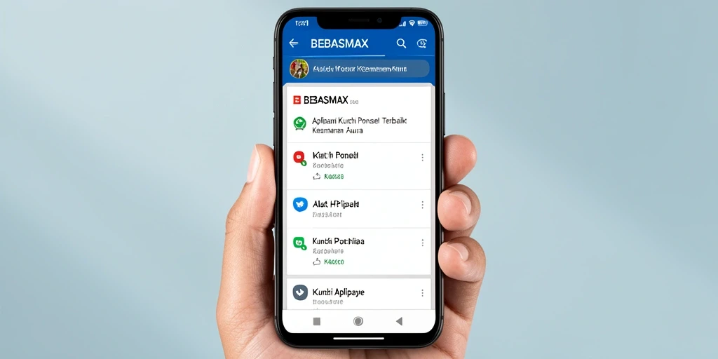 Antarmuka BEBASMAX yang sederhana dan fungsional untuk Kunci Aplikasi.
