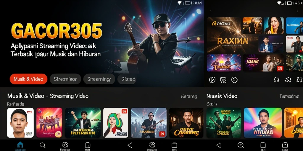 Antarmuka pengguna GACOR305 yang sederhana dan menarik untuk Streaming Video.