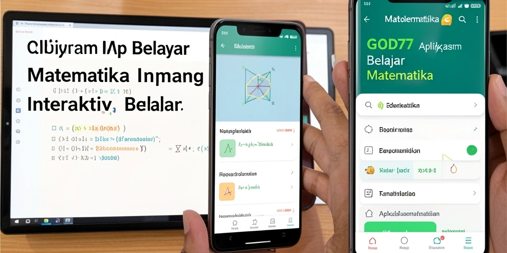 Antarmuka GOD77 yang intuitif untuk belajar Matematika.